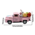 thumbnail image 3 of Vintage Easter Pickup Truck Decoration with Bunny & Eggs, Mini Resin Holiday Tabletop Ornament, Happy Easter Spring Home Décor, 3 of 6