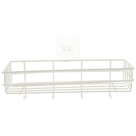 

1 Set of Durable Wall Storage Rack Wall-Mounted Storage Shelf with Hooks