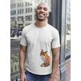 thumbnail image 2 of Cute Watercolor Fox T-Shirt Men -Image by Shutterstock, Male 3X-Large, 2 of 4