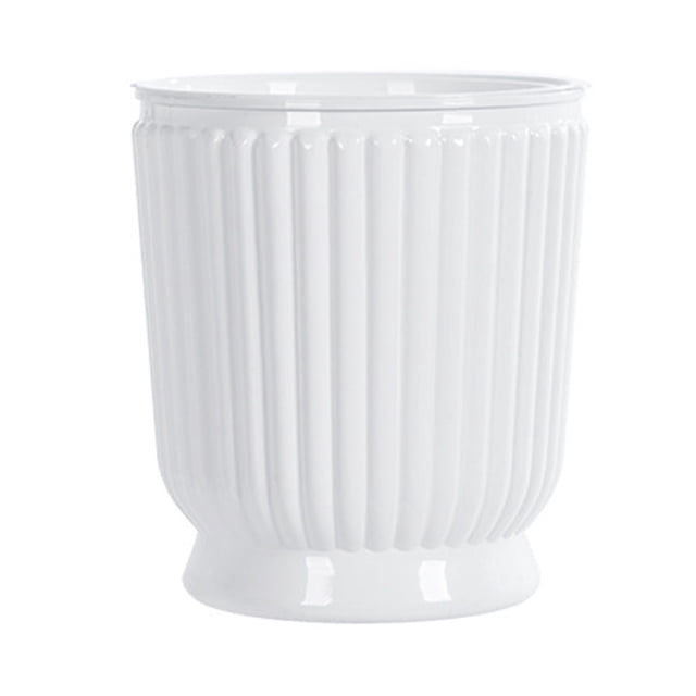 Self Watering Plant Pot Plastic Flower Pot with Water Reservoir Wick Ropes Modern Indoor Planter for Home Office Desktop