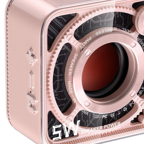 Mini Altavoz Mecha Transparente 5W 400mAh Inalámbrico para Party Beach (Rosa) Ndcxsfigh Para estrenar