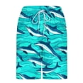 thumbnail image 5 of TEAJOPSUU Men's Beach Shorts Fashion Printed Swim Trunks with Elastic Drawstring Waist Double Inner Lining Side Pockets B-Mint Green, 5 of 8