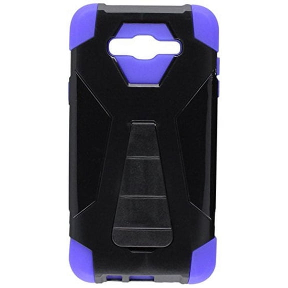 GSA Hexagon Hybrid Case For Samsung Galaxy J7 (2015), J700 - Black/Blue