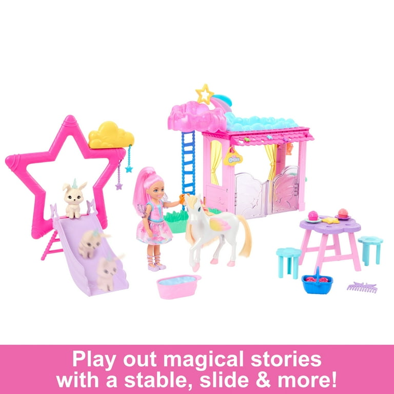 Barbie A Touch of Magic Chelsea Doll Playset with Baby Pegasus Winged Horse Toys