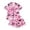 d-955Pink439, variant on MEZZALL Women Lovely Halloween Cartoon Print Pajama Set Lapel Collar Button Closure Chest Pocket Short Sleeve Top Elastic Waist Shorts Loungewear Sleep Set For Holiday 2 Piece Trendy Pjs