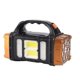thumbnail image 1 of Linterna solar LED, portátil, recargable por USB, resistente al agua, COB, potente luz solar para acampar y hacer senderismo, L, dorada, 1 of 5