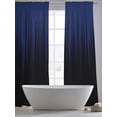 thumbnail image 4 of Navy Blue Black Ombre Sheer Curtains 108 Inch Length 2 Panels Set, Modern Abstract Striped Gradient Voile Window Treatment Semi Sheer Long Curtains Drapes for Bedroom/Living Room/Kitchen 52"x108"x2, 4 of 7