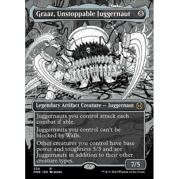 MtG Phyrexia: All Will Be One Rare Graaz, Unstoppable Juggernaut (Showcase FOIL) #334
