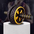 thumbnail image 1 of Abdominal Wheel Roller for Core Strength Training - 11.81 Inch Fitness Roller with Knee Pad - Plastic & Steel Abdominal Muscle Trainer for Home Gym Workouts Akmoler | Plastic, Yellow, 1 of 9