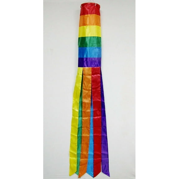 Rainbow Windsock 5 Feet Porch Deck Outdoor Party Decoration 100D Fabric