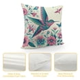 thumbnail image 4 of JEUXUS Bird Colorful Flowers Print Short Plush Pillowcase White, 4 of 5