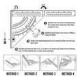 thumbnail image 5 of Escuadra de carpintero de metal plegable de aluminio, regla triangular, escuadra combinada, escuadra multifunción, regla de ángulos, transportador de 45 a 90 grados, 5 of 5