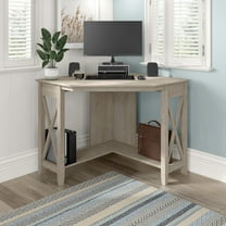Key West Small Corner Desk in Washed Gray - Engineered Wood