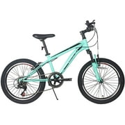 Coewske 20 Inch Kids Bike Enjoy-Style 6 Speed Mountain Bike with Kickstand Blue