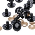 thumbnail image 2 of 100 unids/bolsa Diy para muñecas ojos de juguete plástico negro ojos de seguridad muñecos de marionetas con arandelas, 2 of 4