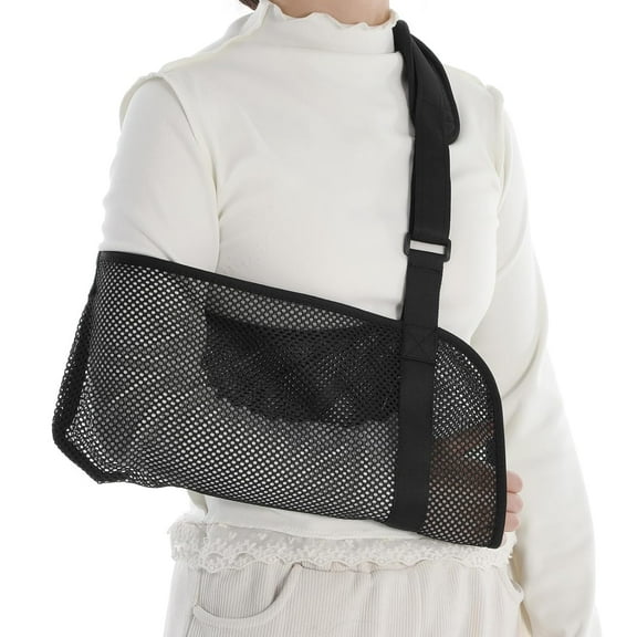 Breathable Mesh Arm Sling for Shoulder Injury, Medical Shoulder Immobilizer Sling with Adjustable Shoulder Strap for Torn Rotator Cuff, Lightweight Right Left Arm Stabilizes Elbow for Men Women