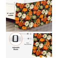 thumbnail image 3 of Thanksgiving Bed Skirt Queen Size 16 Inch Drop, Green Orange Pumpkin Fall Plant Sunflower Black Wrap Around Dust Ruffle Bedskirts, Wrinkle & Fade Resistant Easy Fit Bedskirt with Adjustable Elastic, 3 of 8
