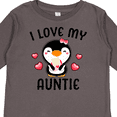 thumbnail image 4 of Inktastic I Love My Auntie with Cute Penguin and Hearts Girls Long Sleeve Toddler T-Shirt, 4 of 5