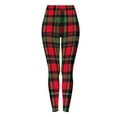 thumbnail image 5 of purcolt Women's Ugly Christmas Leggings Plaid Printed High Waisted Soft Skinny Tights Pants Xmas Party Holiday Leggings, 5 of 9