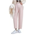 thumbnail image 2 of Taqqpue Women's Maternity Pants Maternity Jogger Sweatpants Over The Belly Stretchy Solid Color Wide Leg Pregnancy Pants with Pockets for Women, 2 of 8