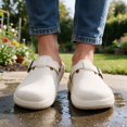 thumbnail image 6 of Qaltryn Slip on Waterproof Garden Slide for Women Men Easy Clean Unisex Lightweight Casual Slide Cushioned Sole EVA Comfort Garden Shoes Non Slip, 6 of 9