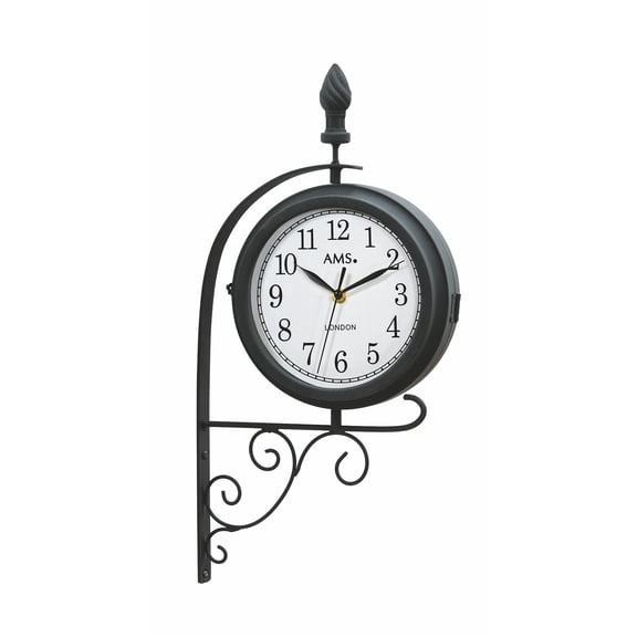Modern wall clock with quartz movement from AMS AM W9433
