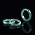 thumbnail image 2 of K-KED 1pcs Natural Jadeite Jade Band Ring Blue Water Ice Species Jade Ring Size 6-11 -7, 2 of 6