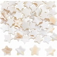 thumbnail image 1 of 1 caja de 80 cuentas de concha de estrella, cuentas naturales de agua dulce, blancas, naturales, de verano, conchas marinas, hebras espaciadoras sueltas con forma de estrella., 1 of 6