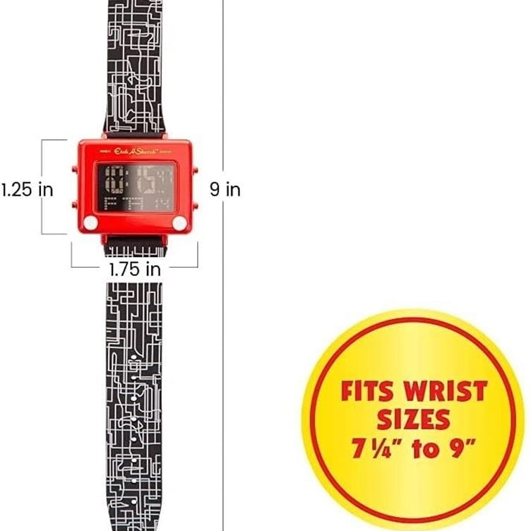 Etch-A-Sketch Wrist Watch Official Classic Magic Screen Digital