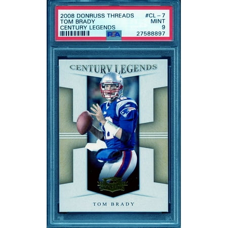 2008 Donruss Sports Legends - 2008 donruss threads century legends #cl-7 TOM BRADY new england patriots PSA 9