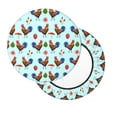 thumbnail image 2 of Gukieu Roosters And Plants Print Round Chair Cover, Dust-proof and Non-slip Bar Chair Protective Cover, Suitable for Bars, Restaurants, Offices-12 inch, 2 of 7
