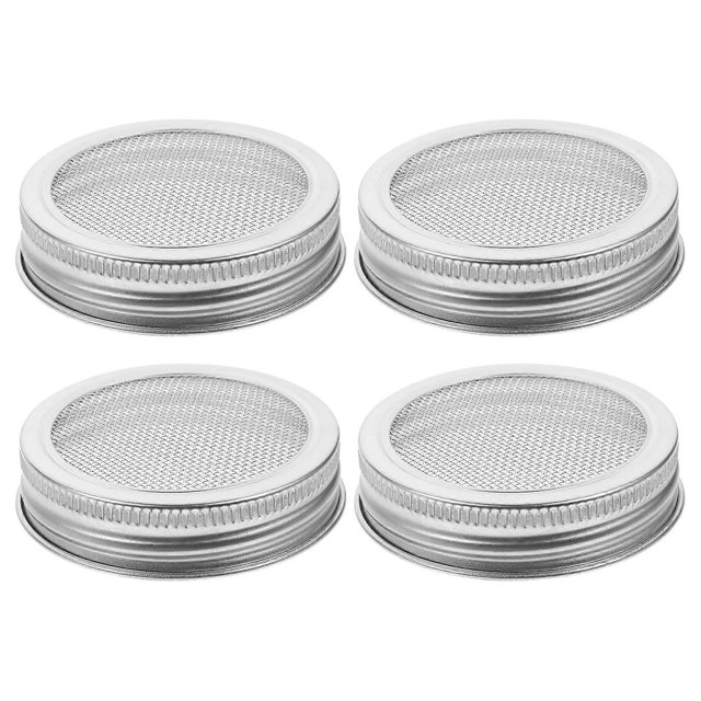 4pcs Stainless Steel Mesh Sprouting Lid Mason Jar Lids for Growing Bean Broccoli