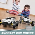 thumbnail image 5 of Tecnock RC Racing Car, 2.4GHz High Speed Remote Control Car, 1:18 2WD Toy Cars Buggy for Boys & Girls with Two Rechargeable Batteries for Car, Gifts for Kids (White), 5 of 5