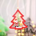 thumbnail image 4 of Navidad Wooded Mini Adorno Santa Claus Colgando Batería Powered Window Decoración de la pared Inicio Rústico Año Nuevo Arte Decoración Árbol Scienceny HA009996-04, 4 of 6