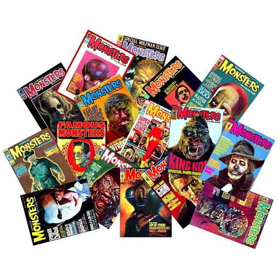 Famous Monsters of Filmland Cover Art Stickers Series 6 - Set of 16 - Horror Gore Monsters