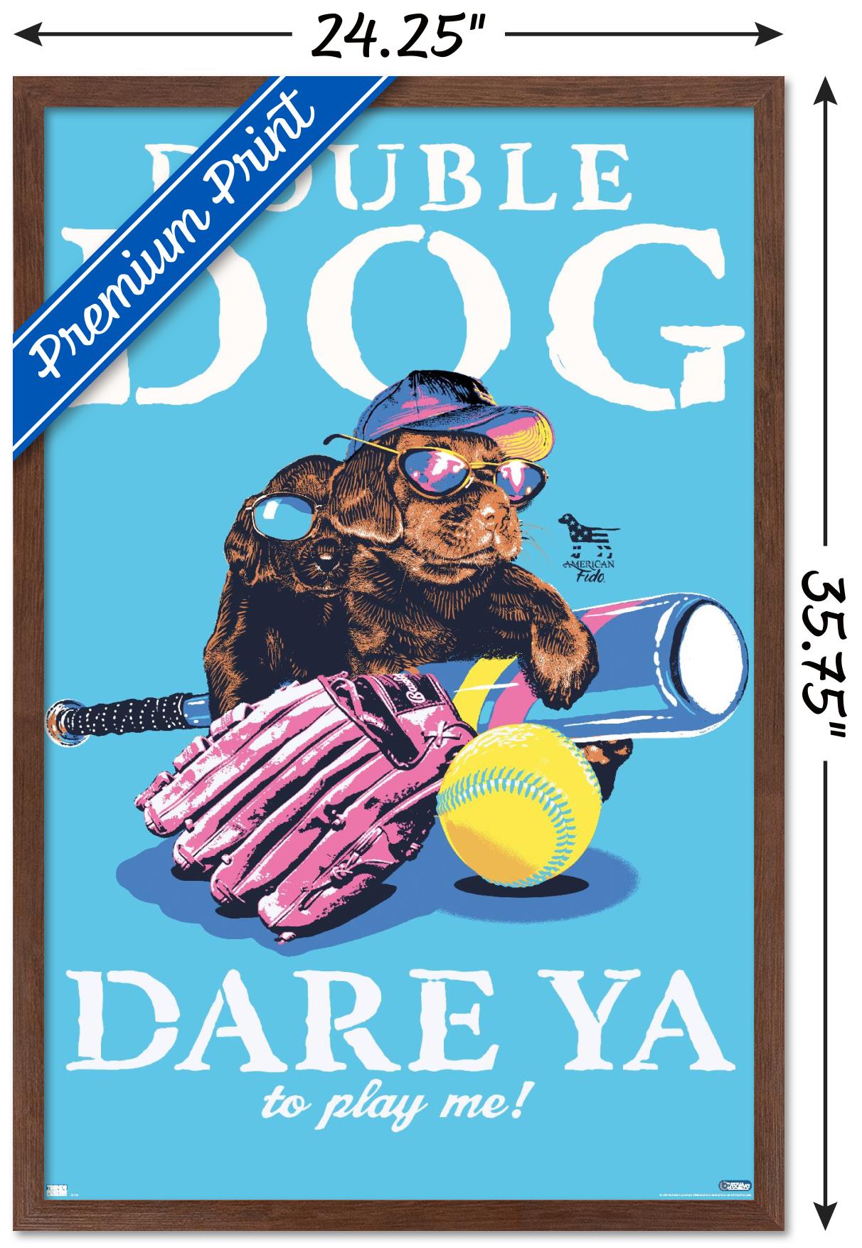 Jim Baldwin - Double Dog Dare Wall Poster, 22.375" x 34" Framed