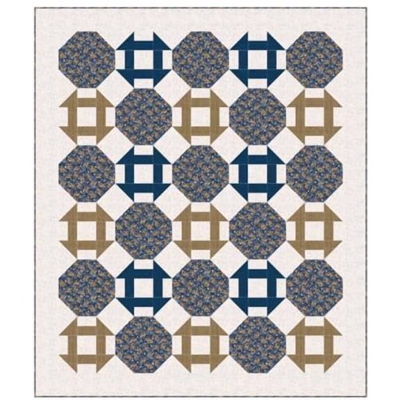 Quilt Kit by Choice Fabrics - Pre-Cut Fabrics - Twin Size (71x80) (Dashing Through The Snow)