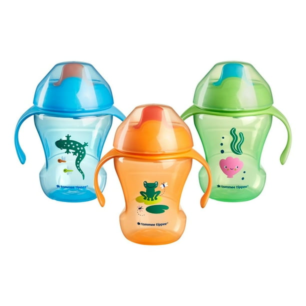 Taza Trainer Sippee Tommee Tippee, 7 m+ 240 ml, 3 paquetes, sin BPA