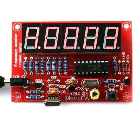 

GLFSIL 1Hz-50MHz Crystal Oscillator Frequency Counter Meter Tester DIY LED DISPLAY KIT