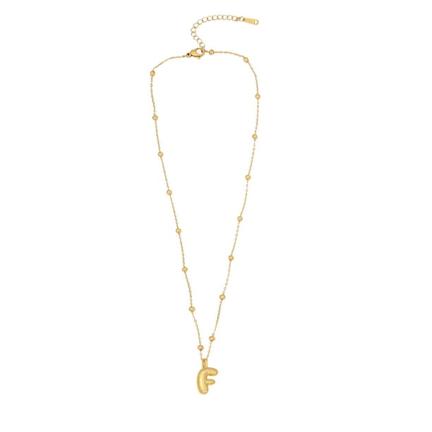 Collar Con Letras De Burbuja Collar Con Iniciales Doradas Para Mujeres Y Niñas Collar Con Colgante De Oro Collares Con Letras Joyas Regalo Regalo Para El Día De La Madre