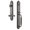 Antique Pewter, variant on Grandeur Arcfgrprt_Eset_234_Lh Arc Solid Brass Rose Left Handed Keyed Entry Single