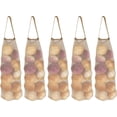 thumbnail image 3 of Hanging Mesh Storage Bags 5Pack - Large Reusable Net Produce Bags for Potatoes, Onions, and Garlic, 3 of 7