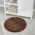 thumbnail image 2 of mDesign Microfiber Accent Rug Mat, 24" Diameter - Chocolate Brown, 2 of 7