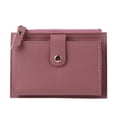 thumbnail image 1 of Women Fashion ID Card Multi-slot Wallet Leather Mini Purse Zipper Card Holders, 1 of 6