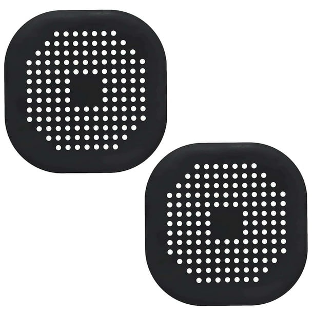 Paquete de 2 atrapacabellos para desagüe de ducha, accesorios de baño, cubierta de drenaje de silicona duradera, tapón para el cabello con ventosas para ducha, cocina, baño, forma de corazón