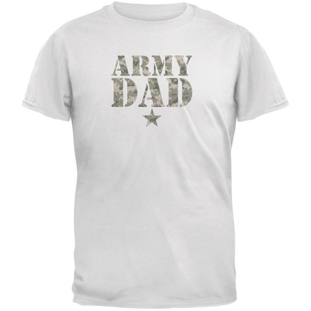 Father's Day Army Dad White Adult T-Shirt