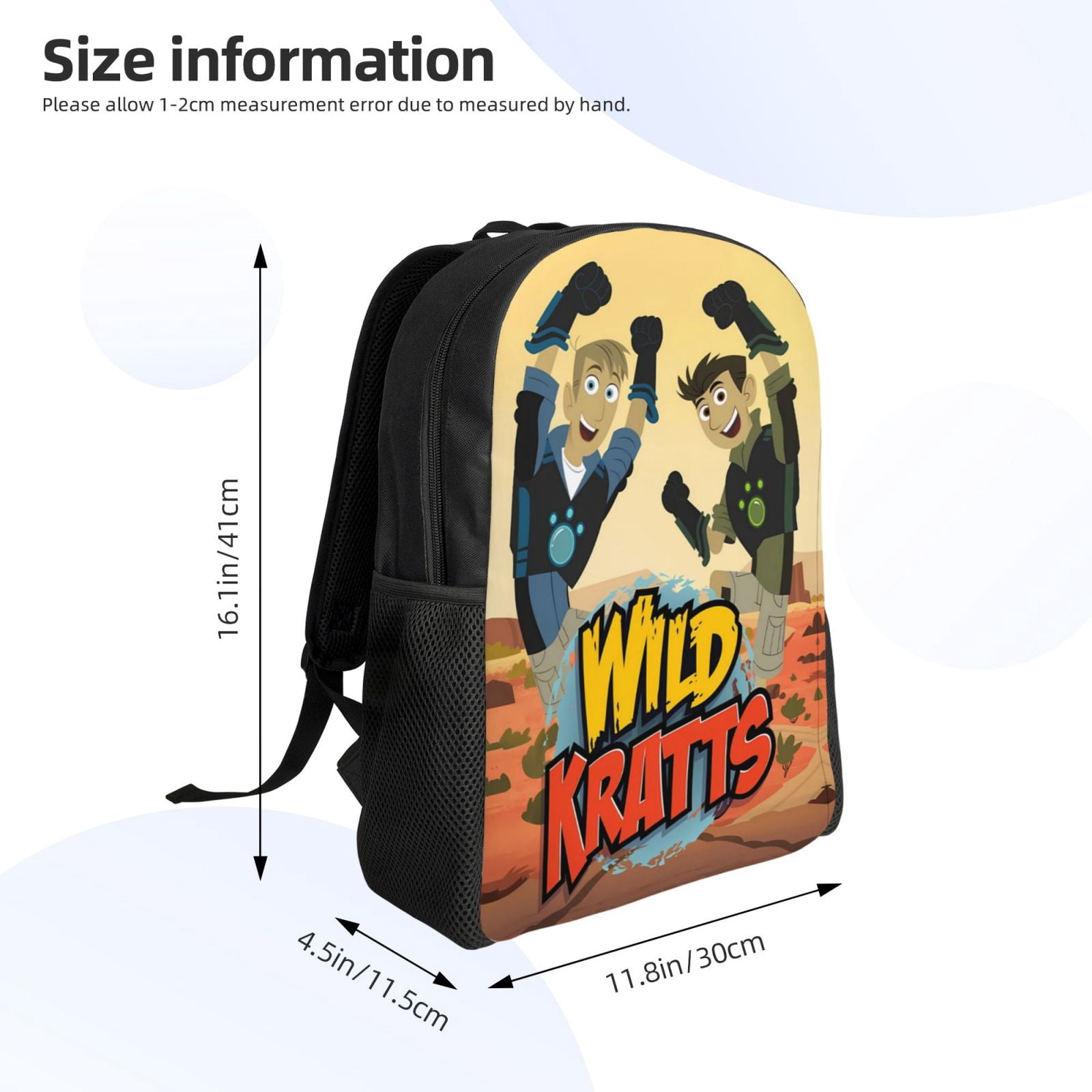 Wild Kratts Backpacks For Men Women Book Bag Travel Hiking Camping Work