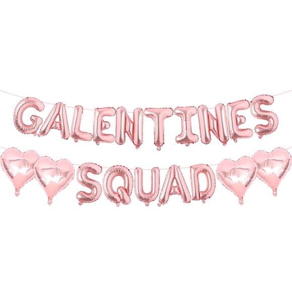 Globos para decoración del día de San Valentín, Galentines Squad, oro rosa