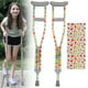 thumbnail image 2 of Mis Muletas - Muletas juveniles para niños con empuñadura y longitud ajustables. Para niños de 1,15 m a 1,35 m. Fabricadas en aluminio ligero y duradero con acolchado para las axilas. Lunares., 2 of 5