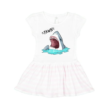 

Inktastic Great White Shark Yawning funny Gift Toddler Girl Dress
